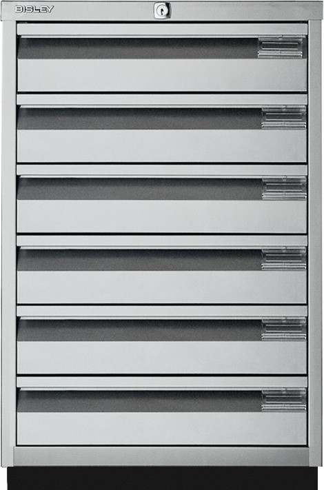 Schubladenschrank Serie F, 6 Schubladen, Griffleiste