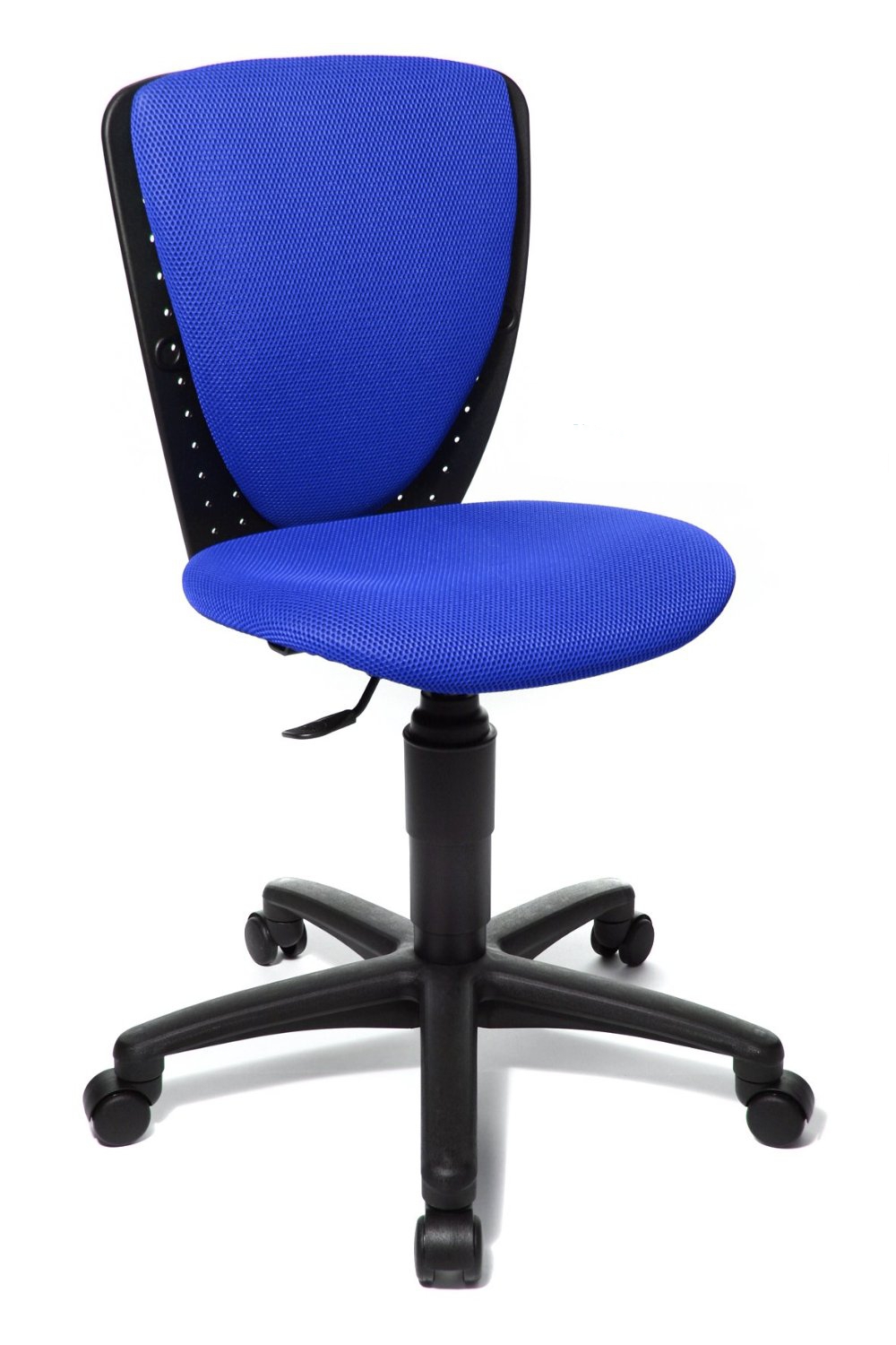 Kinderdrehstuhl Topstar High S'cool - blau - mit Hartbodenrollen,
