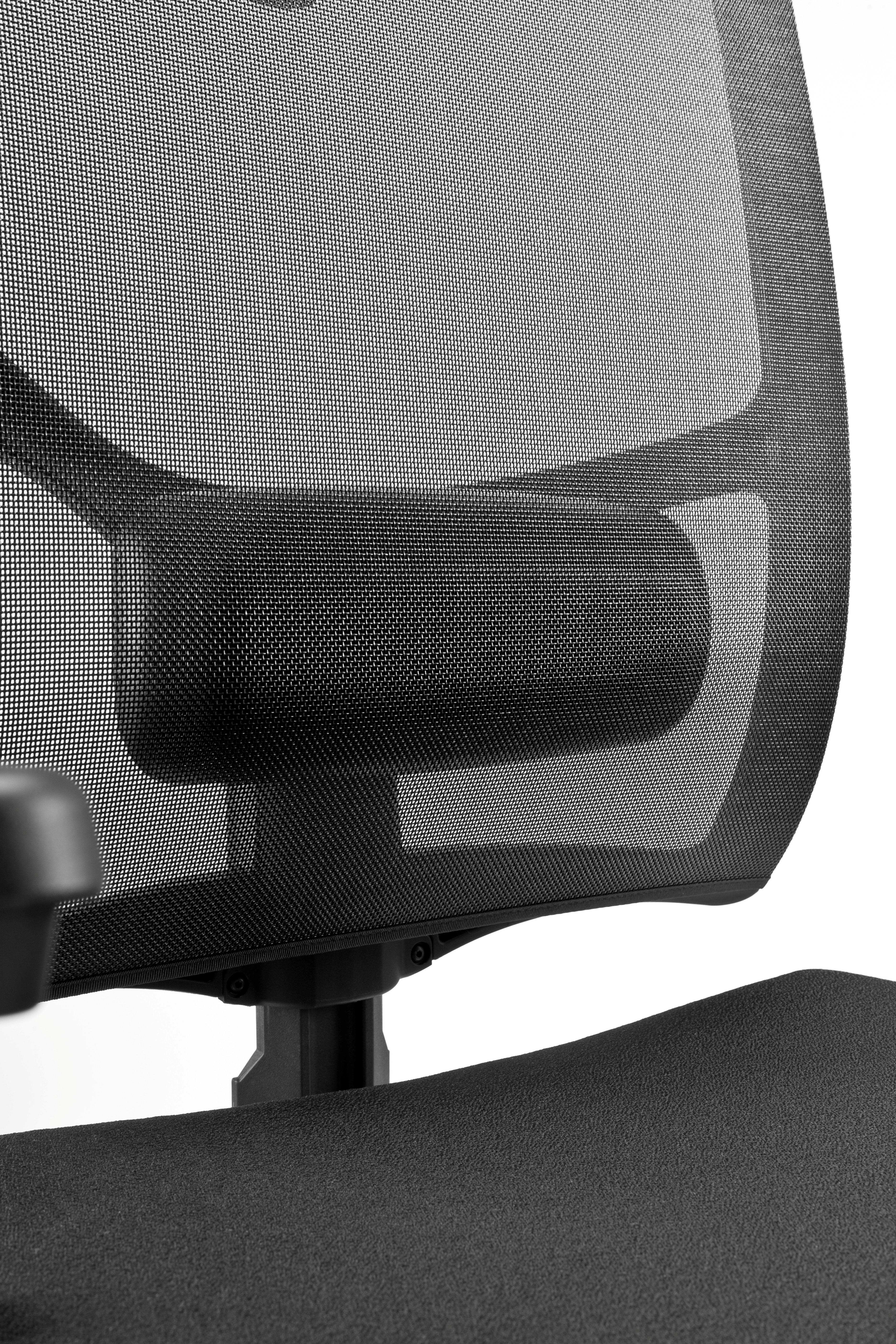 Drehstuhl VSDP2/D Premium HY2A Netzrücken, schwarz - mit Vollausstattung