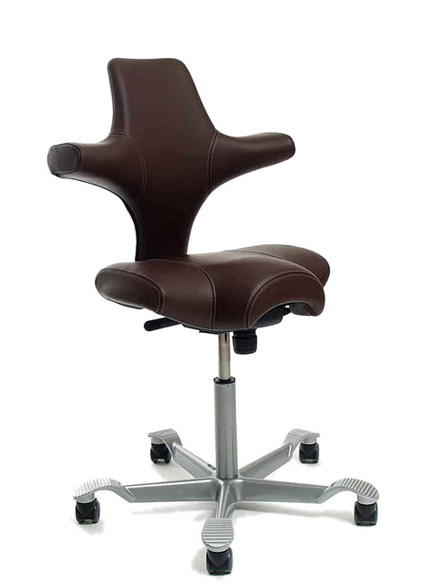 Drehstuhl Capisco 8106 - Leder braun - HAG