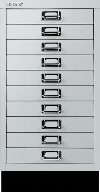 Schubladenschrank Multidrawers 39er Serie, 10 Schubladen DIN A3 mit Sockel