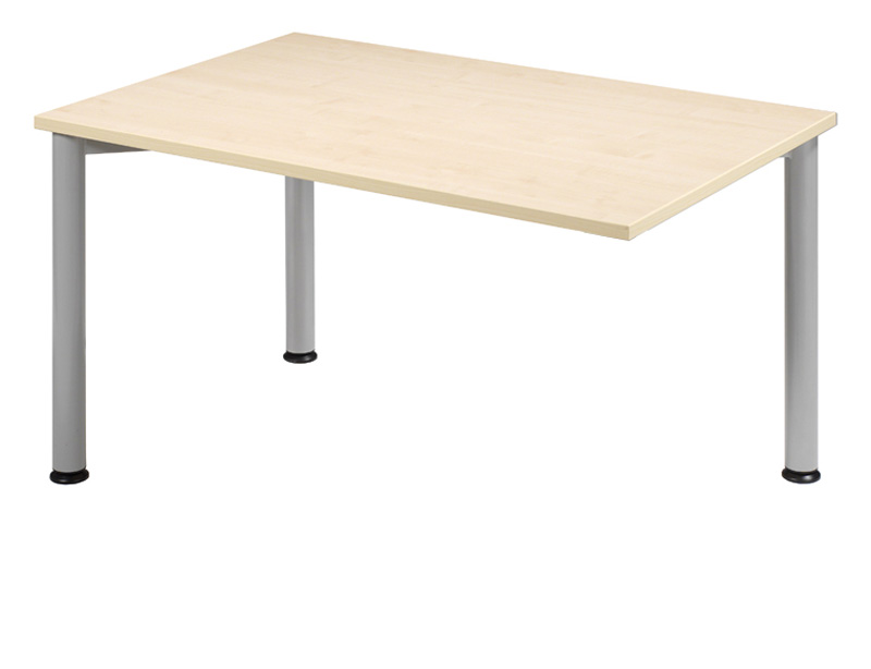 Anbau-Schreibtisch gerade 120 cm, 3 Füße, rechts verkettbar, stufenlos höhenverstellbar