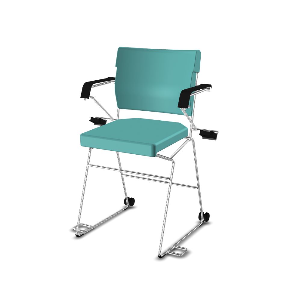 SONDERPREIS - Reha­--Sessel erhöht Giroflex 33-7009-RC - Kunstleder türkis