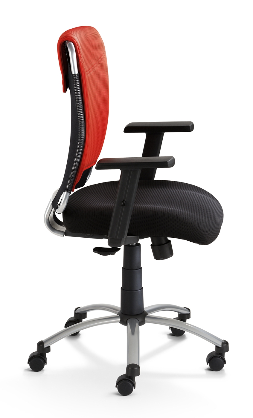 Drehstuhl Mayer Spirit in Rot mit Armlehnen