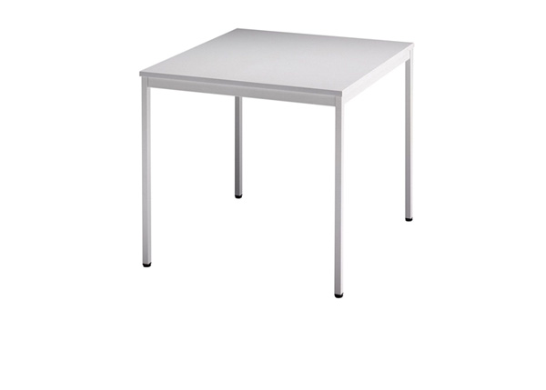 Konferenztisch gerade 80 cm, Gestell in Grau oder Schwarz
