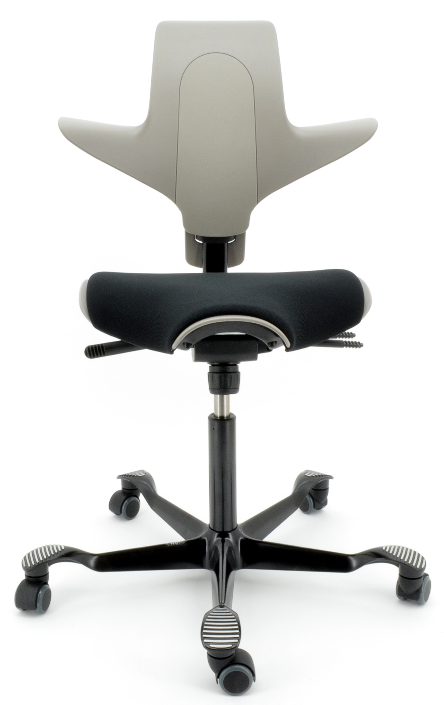 Drehstuhl Capisco Puls 8020 - clay / schwarz, inkl. Sitzflächenmatte - HAG