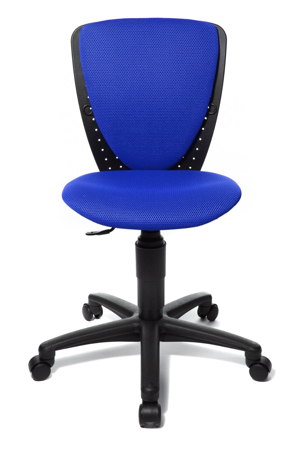 Kinderdrehstuhl Topstar High S'cool - blau - mit Hartbodenrollen,