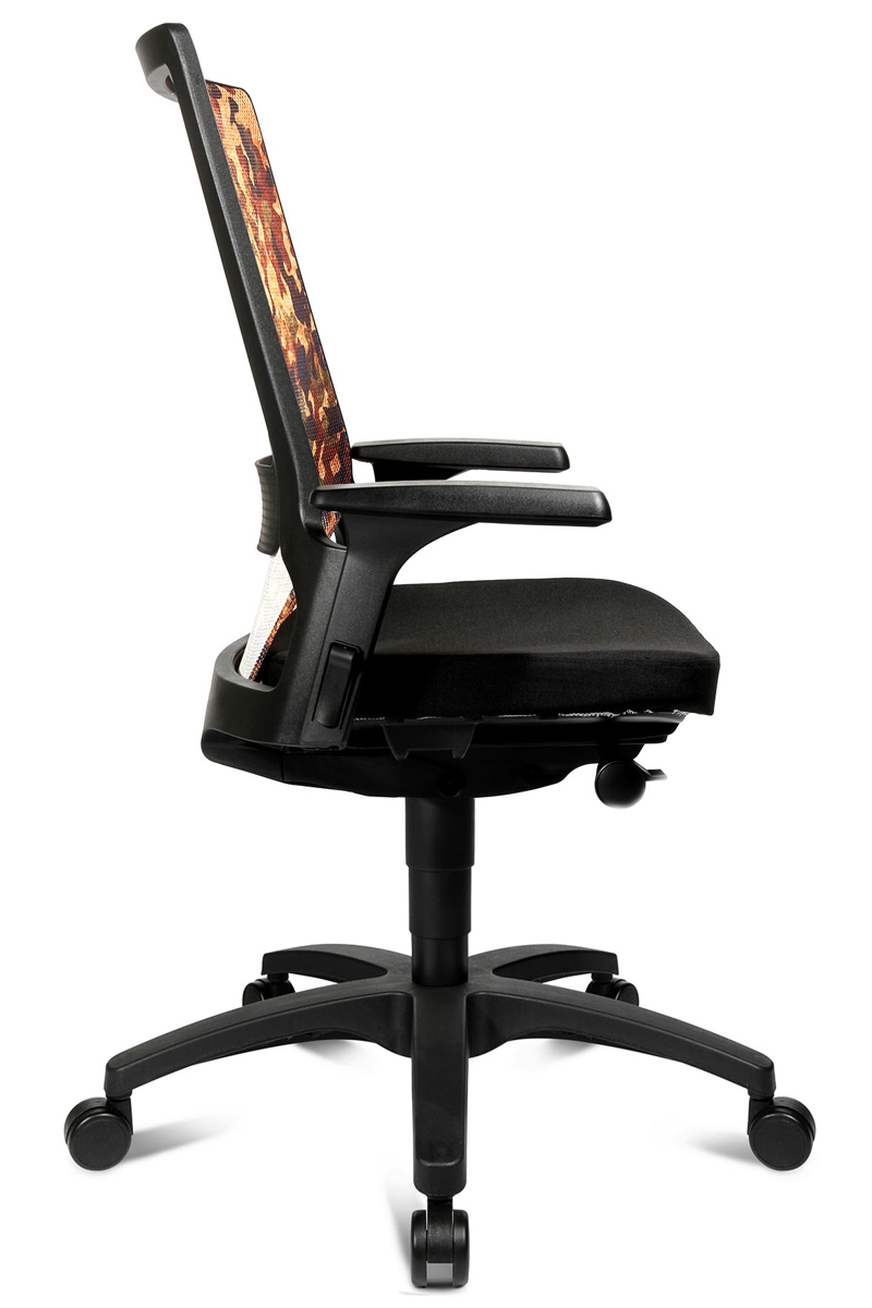 Drehstuhl Autosyncron Urban - schwarz mit Motiv Camouflage - Topstar Sonderpreis