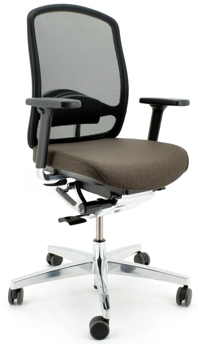 Drehstuhl AluMedic 10 von Wagner - Schurwolle dunkelbraun