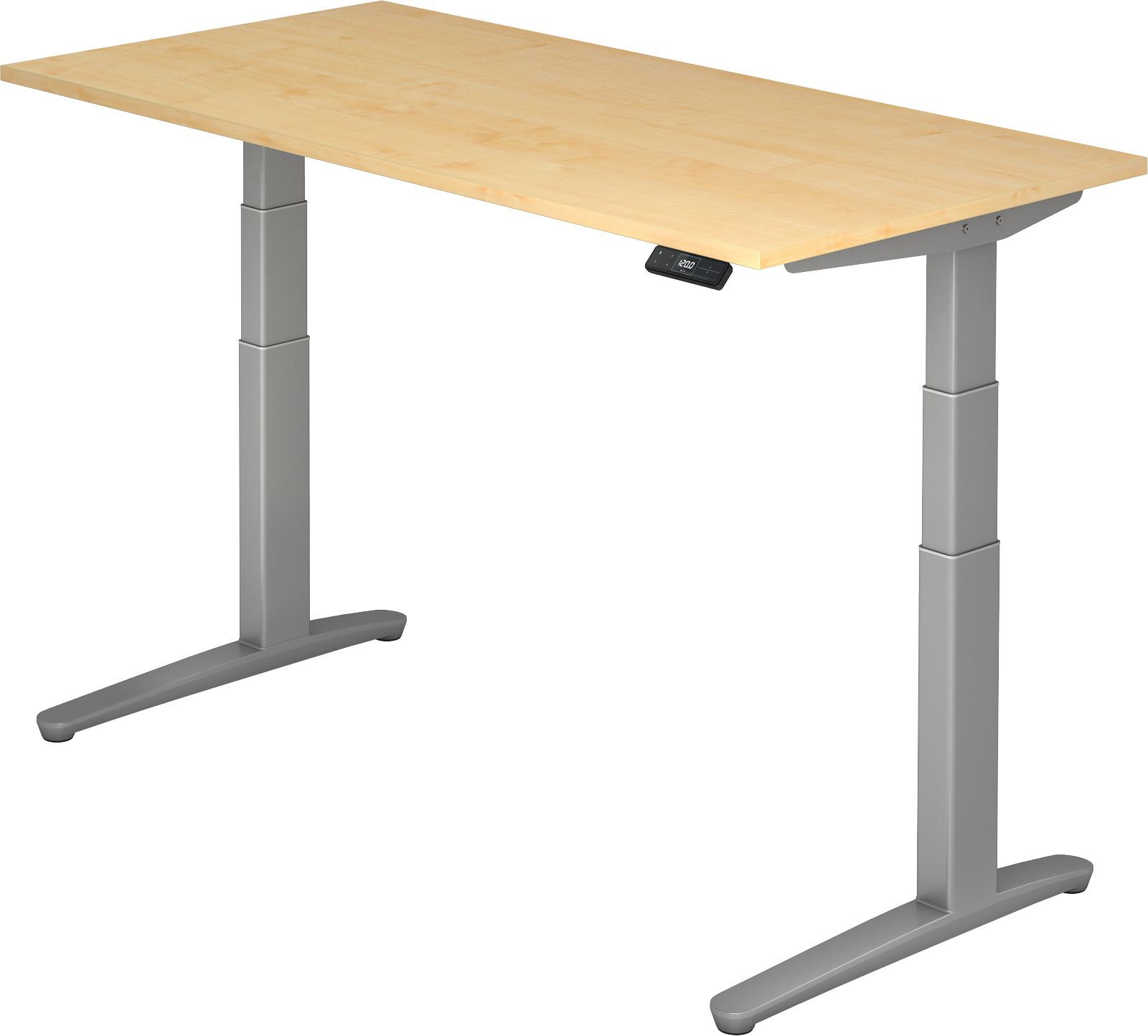 Schreibtisch XBHM16, 160 cm, elektrisch höhenverstellbar, C Fuß-Gestell