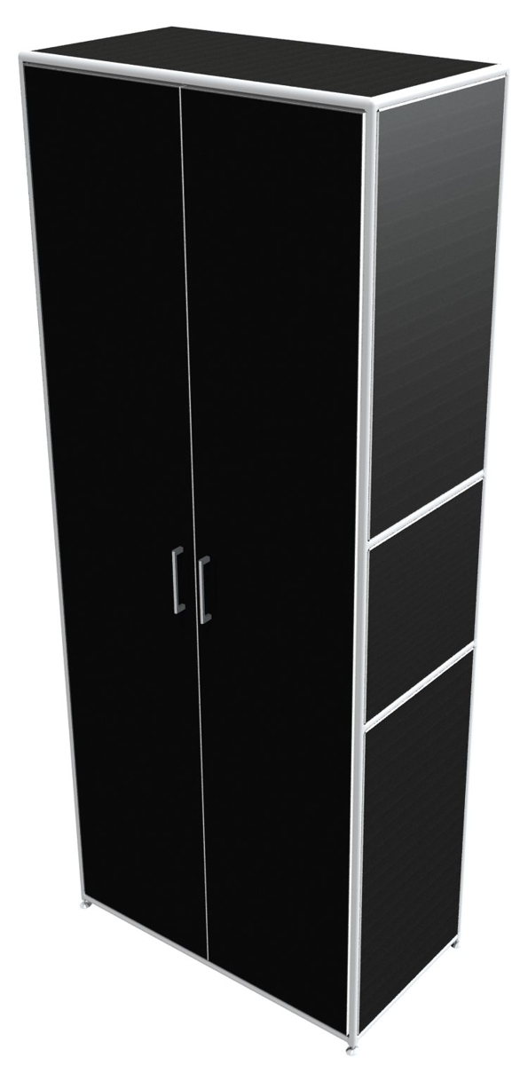 Regal 5 OH mit Türen - Bosse Modul Space - schwarz