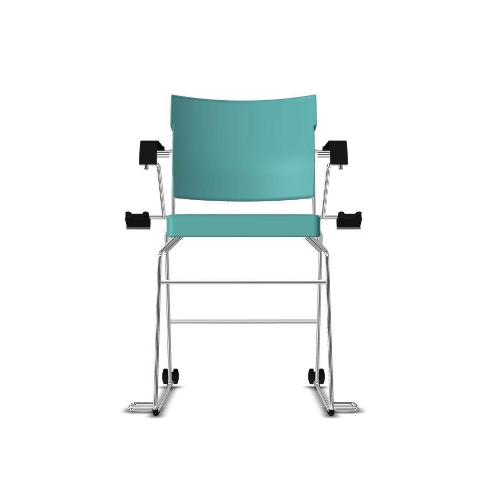 SONDERPREIS - Reha­--Sessel erhöht Giroflex 33-7009-RC - Kunstleder türkis