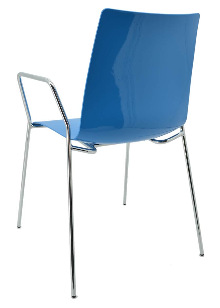 Besucherstuhl Unicus mit Armlehnen - himmelblau - Brune