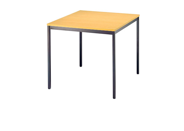 Konferenztisch gerade 80 cm, Tischfüße in Schwarz