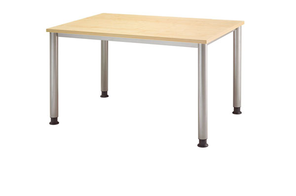 Schreibtisch gerade 120 cm, Tischfüße in Graualuminium