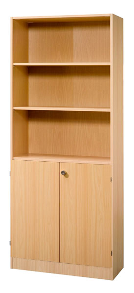 Schrankwand-System Solid 6: Büroschrank 5 OH mit Flügeltüren 2 OH