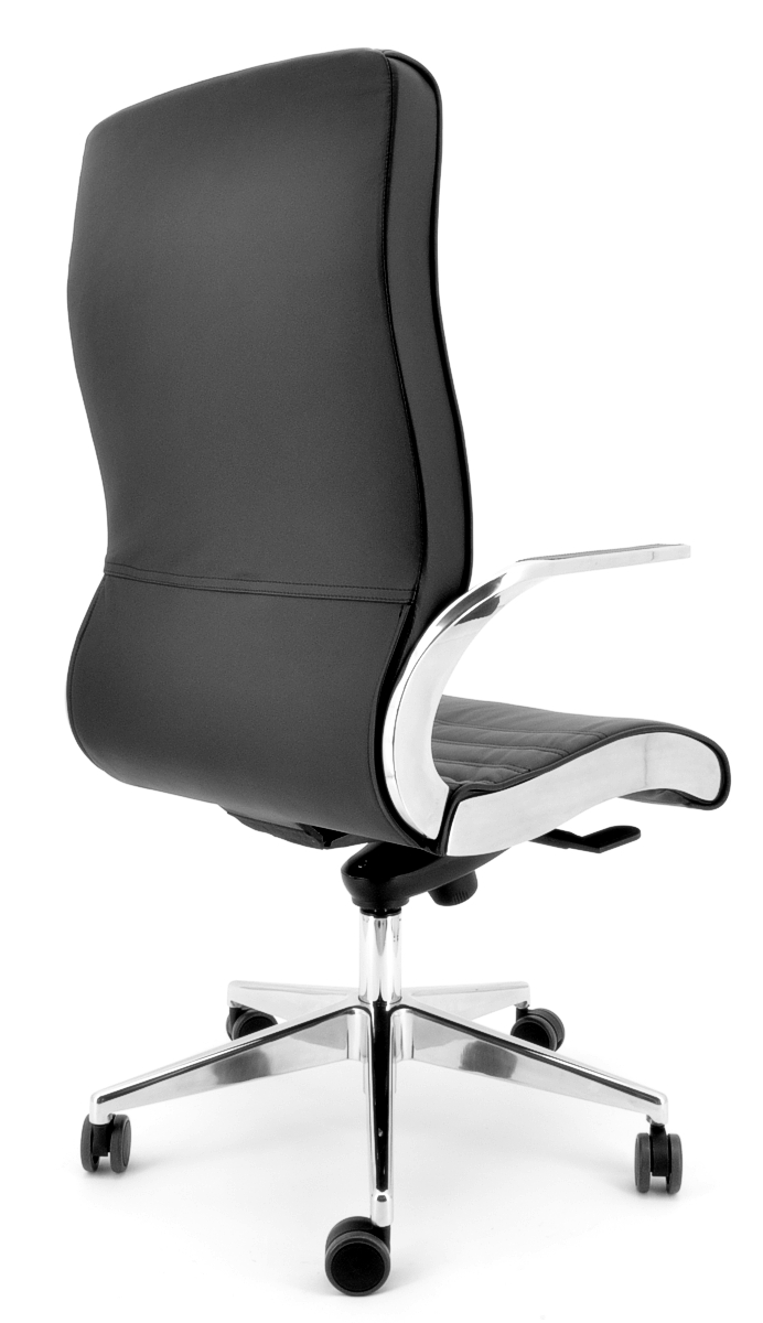 Luxy Chefsessel Synchrony - Leder schwarz, Rücken hoch