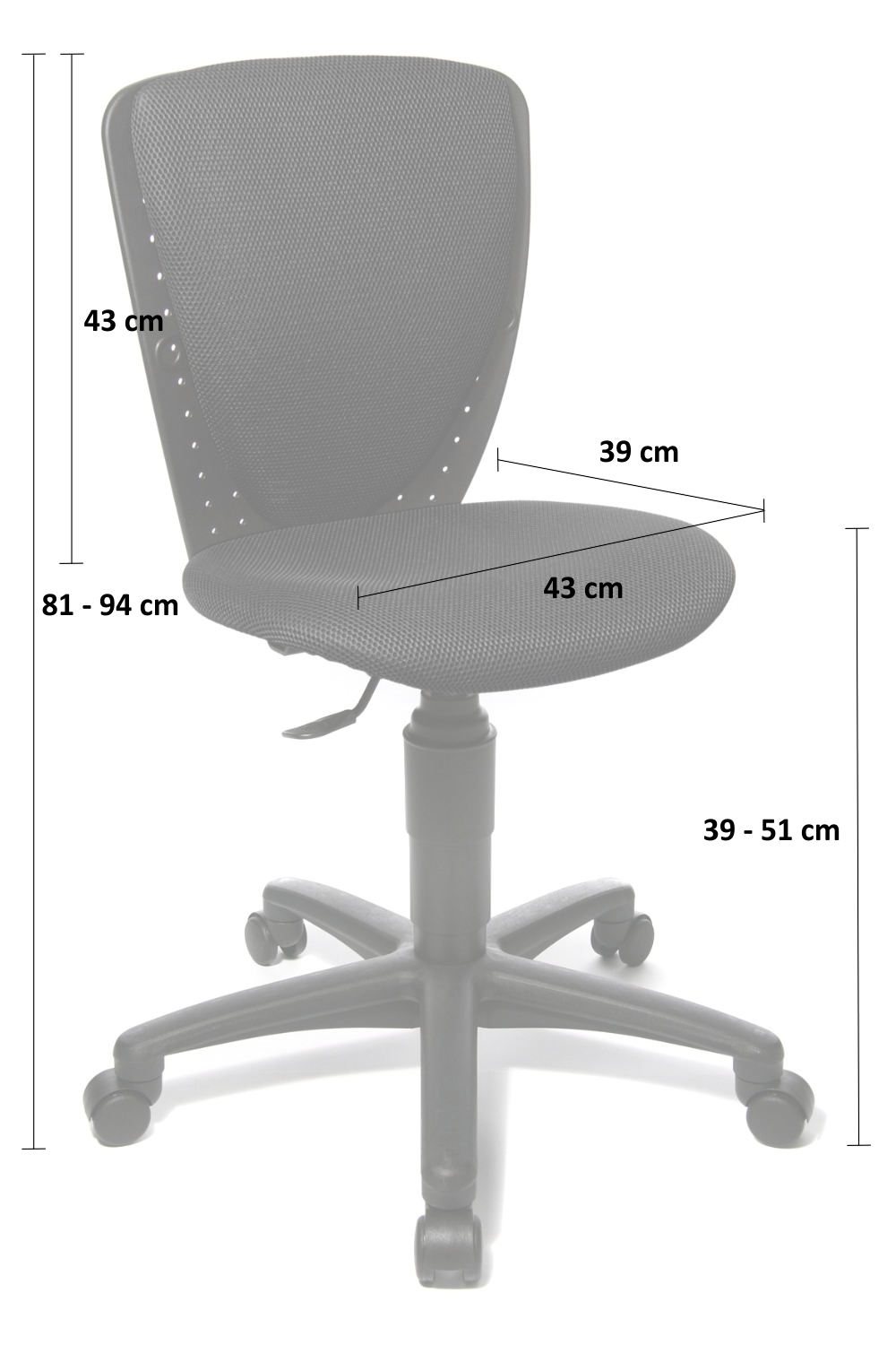 Kinderdrehstuhl High S'cool - blau - Topstar,