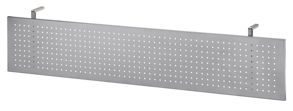 Sichtblende in Silber für Schreibtisch Freiform und Nierenform