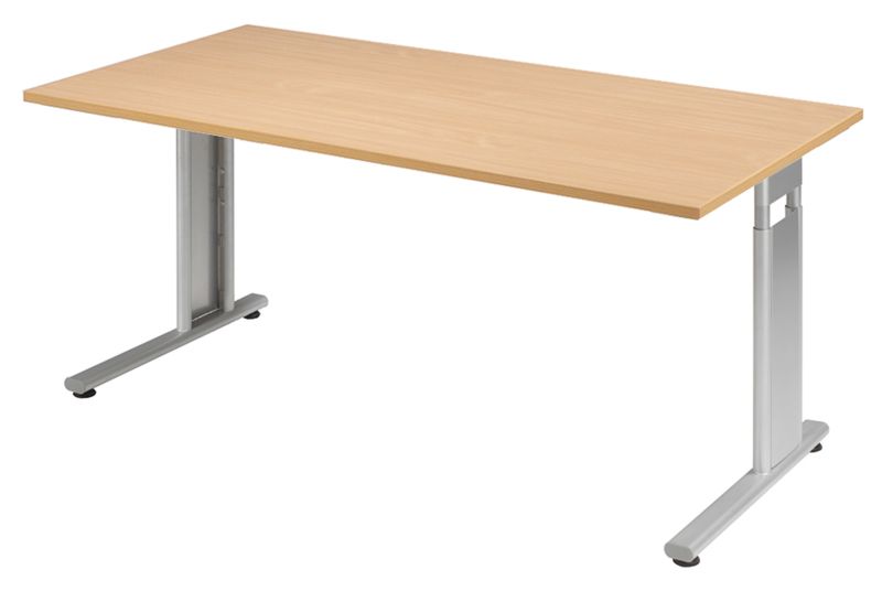Schreibtisch gerade 160 cm, stufenlos höhenverstellbar