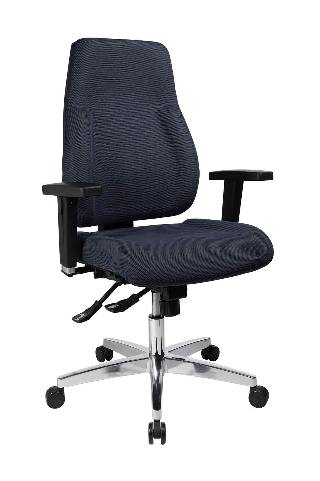 Bürostuhl P 91 mit Hartbodenrollen - grau - Topstar - mit Universalrollen