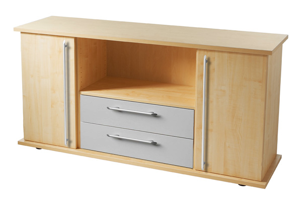 Sideboard: Schrank SBTS mit zwei Fächern, Drehtüren und Schüben