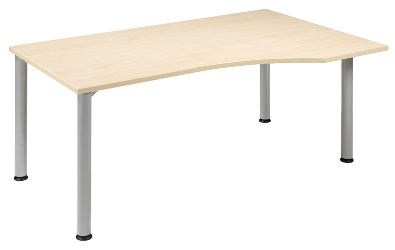 PC-Schreibtisch Freiform rechts 160 cm, stufenlos höhenverstellbar