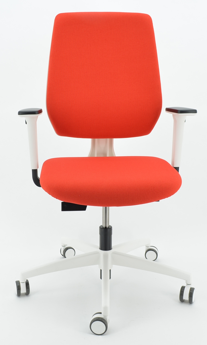 Drehstuhl Trend!Office speed-o - weiß/orange-rot - Dauphin
