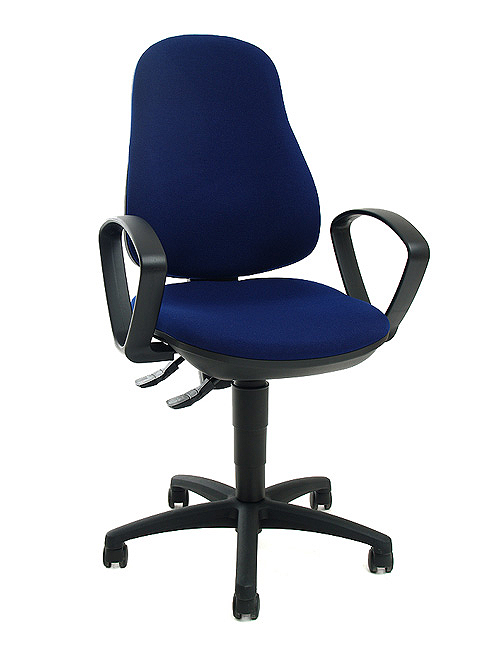 Drehstuhl Point 70 mit Armlehnen - blau - Topstar
