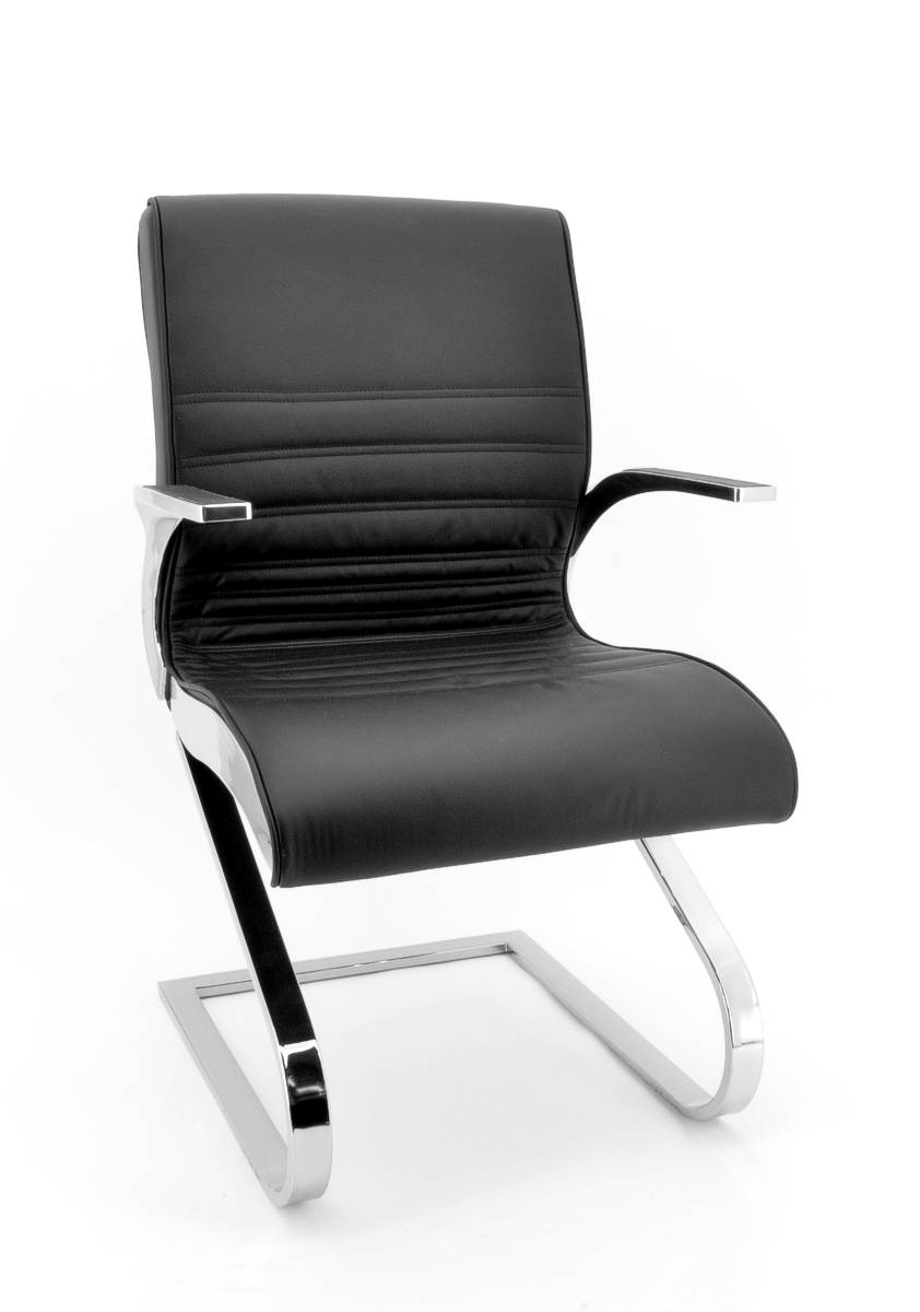 Luxy Konferenzsessel Synchrony - Leder schwarz, Rücken niedrig
