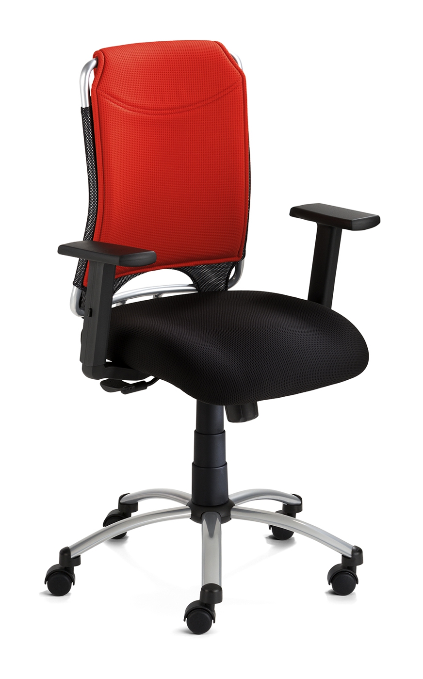 Drehstuhl Mayer Spirit in Rot mit Armlehnen