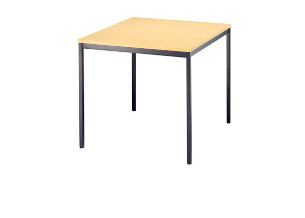 Konferenztisch gerade 80 cm, Tischfüße in Schwarz