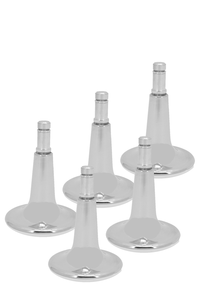 Heyne STABIL 5x Bodengleiter Chrom für Weichböden - 11 mm