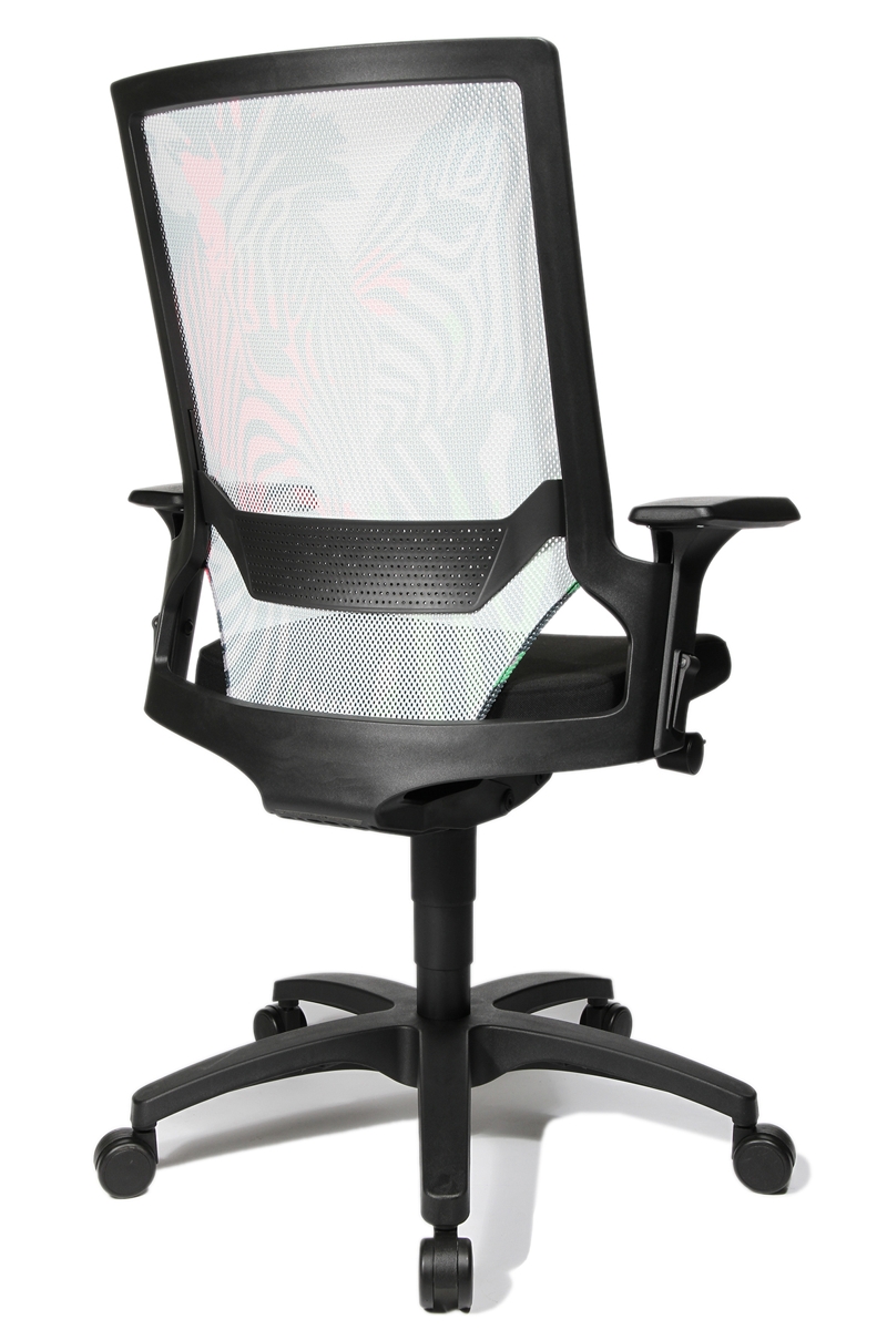 Drehstuhl Autosyncron Urban - schwarz mit Motiv Zebra - Topstar Sonderpreis