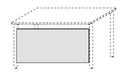 Schreibtisch-Sichtblende 80 cm mit Montage-Set