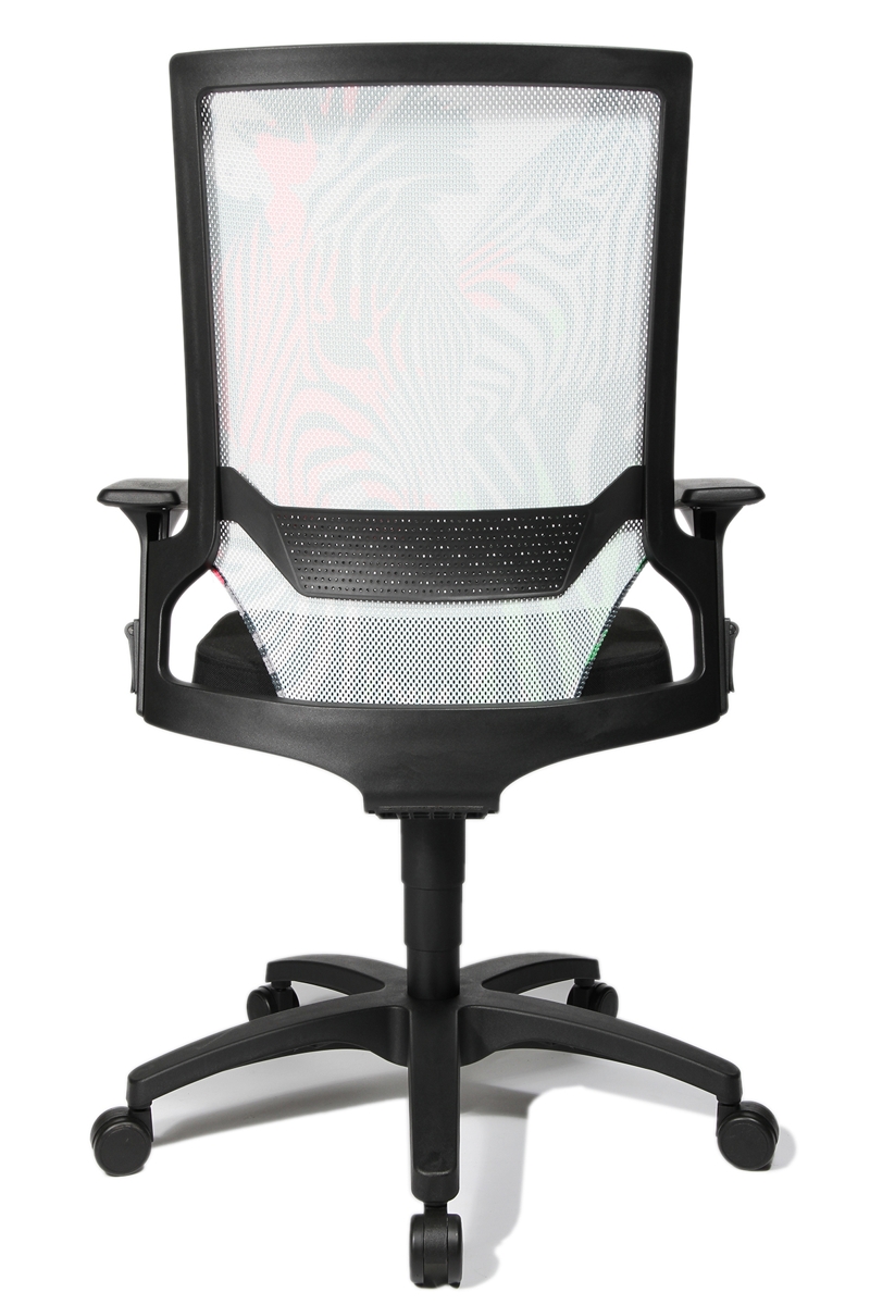 Drehstuhl Autosyncron Urban - schwarz mit Motiv Zebra - Topstar Sonderpreis