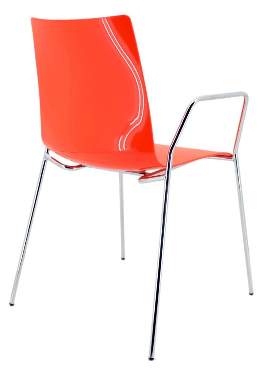 Besucherstuhl Unicus mit Armlehnen - orange - Brune