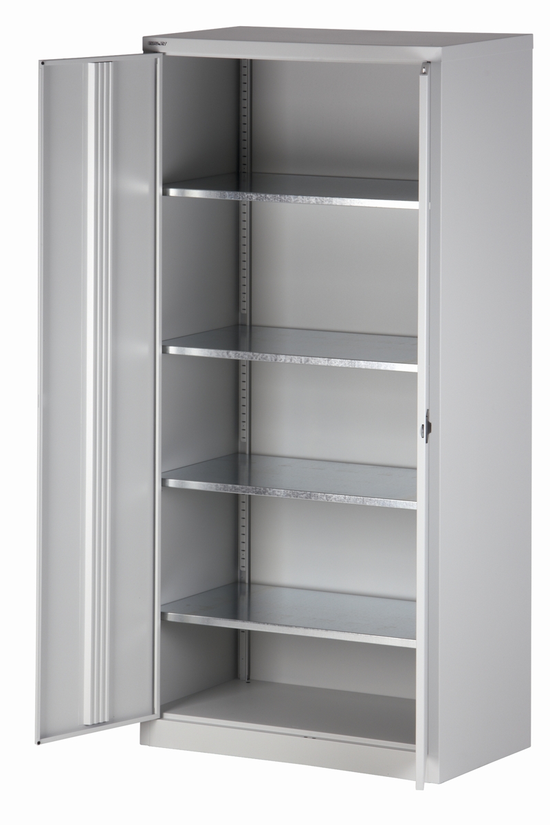 Flügeltürenschrank Universal HC782S4G, 500 mm tief, 5 Ordnerhöhen mit verzinkten Fachböden, verschie