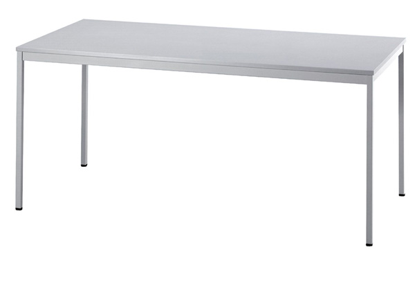 Konferenztisch gerade 160 cm, Gestell in Grau oder Schwarz