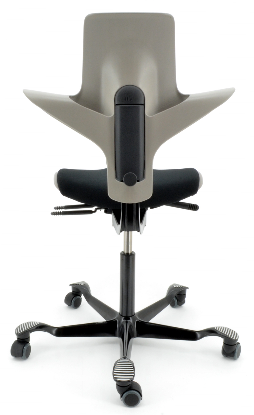 Drehstuhl Capisco Puls 8020 - clay / schwarz, inkl. Sitzflächenmatte - HAG