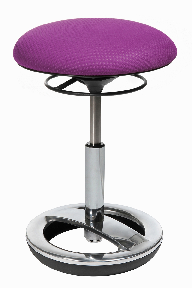 Fitness-Hocker Sitness Bob - violett, Alu poliert - Topstar