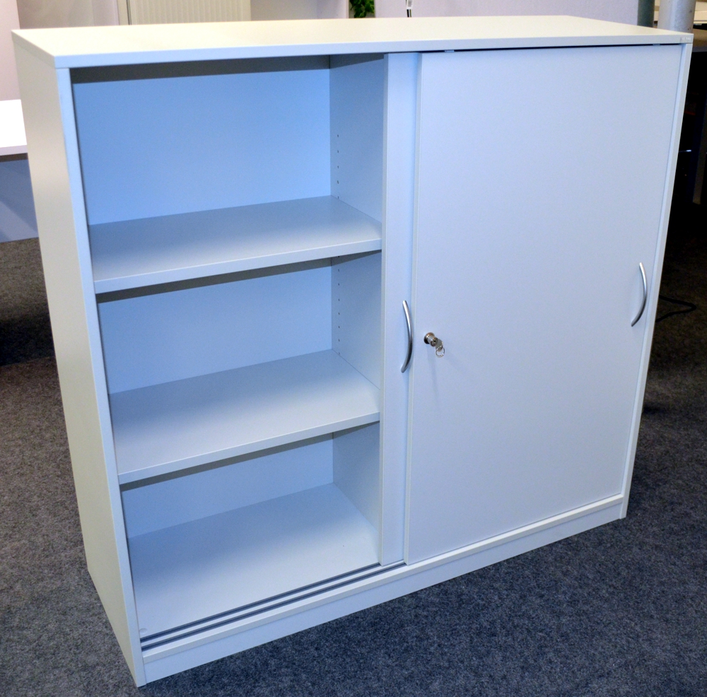 Schiebetürenschrank - 3 OH - weiß - Heyne