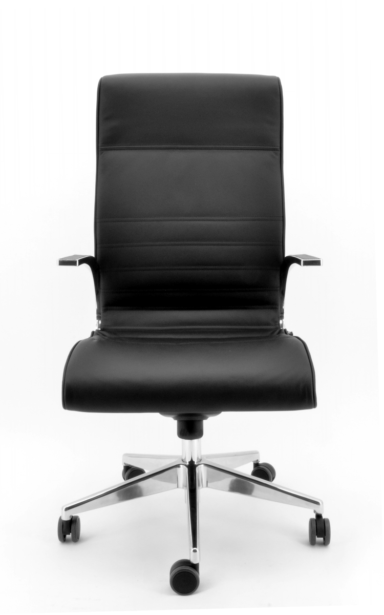 Luxy Chefsessel Synchrony - Leder schwarz, Rücken hoch