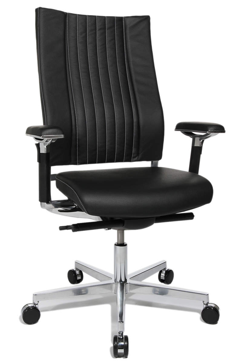 Drehstuhl - New Aluart Ultimate S - Leder schwarz - Topstar