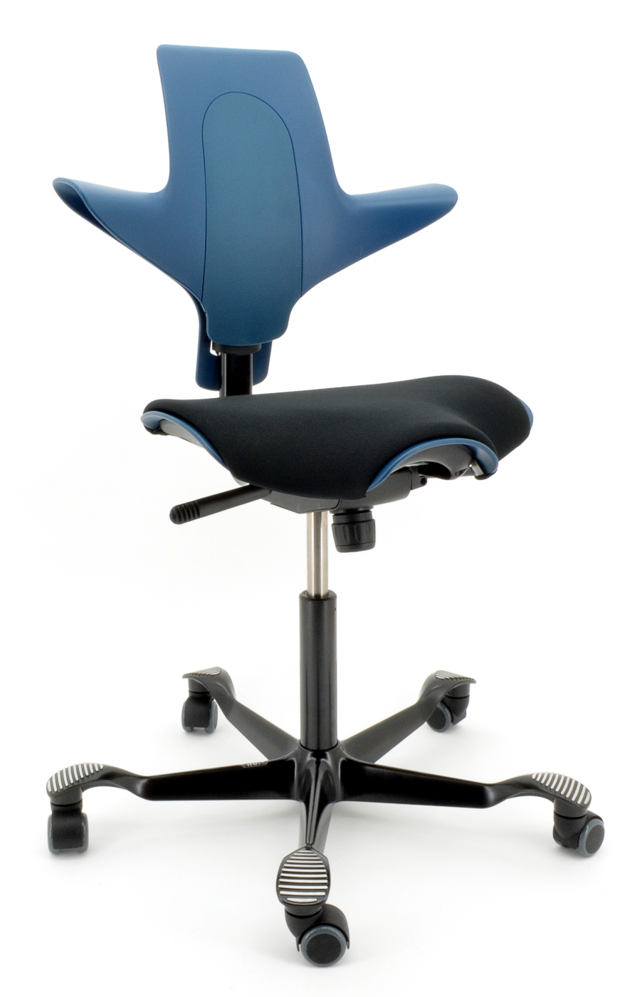 Drehstuhl Capisco Puls 8020 - petroleum / schwarz, inkl. Sitzflächenmatte - HAG