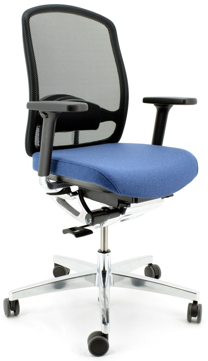 Drehstuhl AluMedic 10 von Wagner - Schurwolle dunkelblau