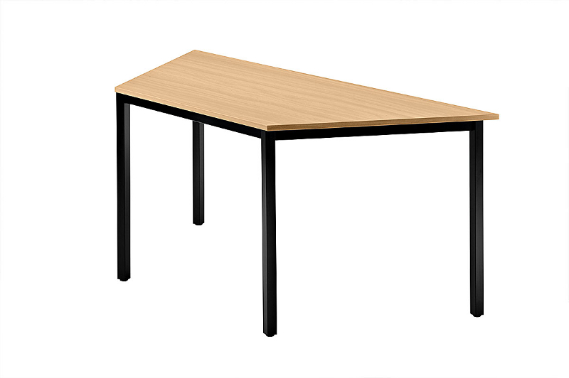 Konferenztisch Trapez 160 cm, Tischfüße in Schwarz