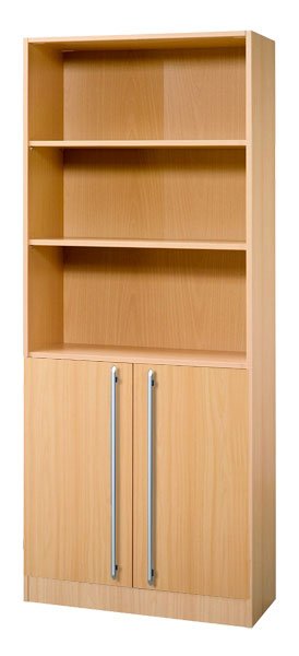 Schrankwand-System Solid 7: Büroschrank 5 OH mit Flügeltüren 2 OH