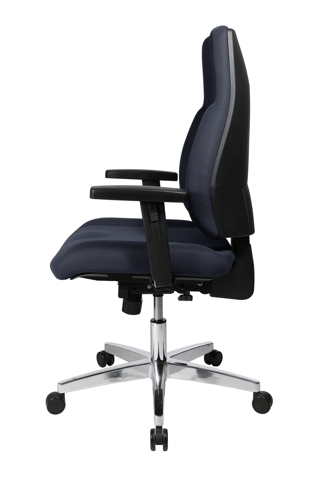 Bürostuhl P 91 mit Hartbodenrollen - grau - Topstar - mit Universalrollen