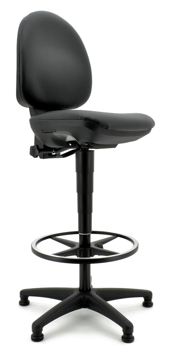 Arbeitsdrehstuhl TEC 50 mit Fußring - schwarz - Topstar